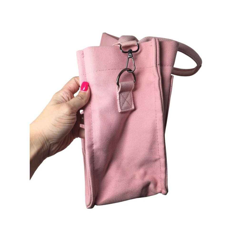 Women's ZHMO Pink Canvas Tote bag - Picture 7 of 16